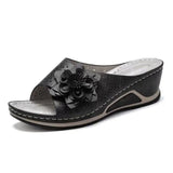 Summer Wish Women's Shoes Large-Size Sandals Women Weaving Flowers Slopes And Slippers