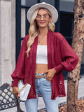 Autumn / Winter Fashion New Women's Casual Solid Color Loose Play Jacquard Cardigan