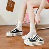 Slippers Women's Summer Wear 2025 New Canvas Shoes Without A Back And A Lazy Half Dragged The Bottom Of The