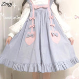 Dresses Women Ruffles Knee-length Loose Kawaii Japanese Style Trendy Girls Preppy Sweet Retro Female Vestido