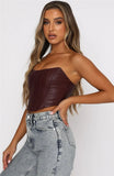 PU Leather Women Tube Tops Bustiers Corsets Strapless Off Shoulder Tank Vest Clubwear Bodycon Slim Push Up