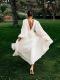 Women's Dress Dress Long Sleeves Oversized Swing Flower Folding Lantern Sleeve Dress Woman