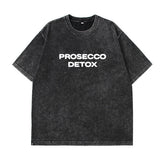 Letter Print Short-Sleeved T-Shirts For Women's Summer New Water Wash To Make Old Design Feel Bottoming Top