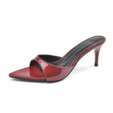 Slippers 2025 Spring New Women's Shoes Casual Light Pointed Slippers Type Wearing High-Heeled Cool