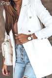 Women Jacket Office Lady Suit Coat 2023 Autumn Winter New Fashion Blazers and Jackets Chic Button Ladies Elegant Outwear