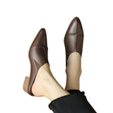 Bag Head Half Slippers Women Wear 2025 Summer New Korean Leather Slippers Lazy Mueller High
