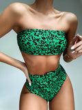 Zingj Chu Double Hot Style Bikini Hot Selling Bikini Hot Style Swimsuit High Waist Print