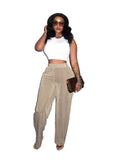 Zingj New Women's Casual Fleette Wide-Leg