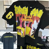Street Demon Skull Tide Brand New Printed T-Shirt Gothic High Street T-Shirt Round