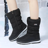 Head Thick Bottom Snow Boots Women Plus Velvet Side Zipper Mid-Boel Cotton Boots Wish Camouflage Warm