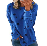Loose Oversized Urban Leisure Long Sleeves T-shirt Printed