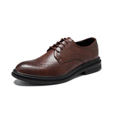 Zingj Shoes Men Korean Edition Fashion Business Dress British Suit Wedding Black Casual Shoes