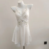 Pure Lust Breeze Clear Ice Silk Thin Women's Pajamas 2025 New Abstinence Sling Pyjamas Spring And