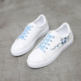 White Shoes Women 2025 Autumn New Flat Plate Shoes Net Red Leisure Anti-Slip Students Embroidered Sports Single