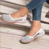 Summer Large-Size Casual Sandals Women's Slopes Hollow Pure Color Single Shoes Low-Heeled Sandals