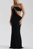 Women's Sleeveless Hollow French-Style Open-Back Splicing Repair Growth Dress Dress Women