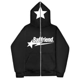 Pentacorn Print Sweatshirt Men's And Women's Hoodie Goth Couple Harajuku Long Zippered