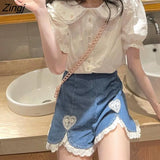 Women Embroidery Sexy Female Tops Vintage Preppy Style Leisure Simple All-match Streetwear Harajuku Fashion Summer Hot