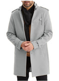 Version Of 24 New Large-Size Hairy Coat Men's Single Buckle Long Coat