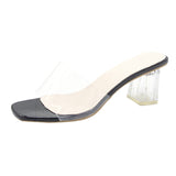 Spring And Summer New Seaside Vacation Coarse And Transparent Sandals Female Fairy Breeze Cool Drag Lady