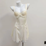 Pure-Style Sexy Breast Pad Ice Pyjamas Women 2025 New Summer Thin Sling Aja Symphouse