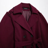 New Classic British Hair This Double Buckle Wind Coat