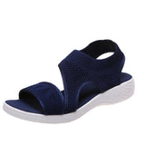 Version Of The Flying Mesh Thick Sole Hollow Sandals Women's Cover Toe Large Beach Cool Slippers