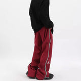 Zingj Hip-Hop Sweatpants Summer New Men And Women Loose Straight Tube Drop Side Zipper Casual
