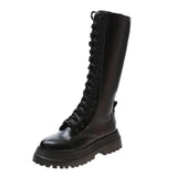 Boots Girl But Knee 2025 Spring New Thick Background Thick And High-Heeling Knight Boots Small Long Boots