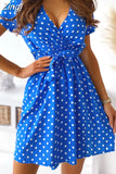Sleeve Women Summer Dress Beach Sexy V Neck Mini Party Dress Ladies Polka Dot Vintage Sundress 2023 Robe