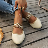 Summer Large-Size Leisure Loose Flat Fly Weaving Women's Shoes One Foot Pedal Soft Sole Single