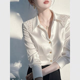 Shirt This Year's Popular Explosion Of High-End Feeling Light Luxury To Reduce The Age Of The Temperament Under The Bottom Of The Top Of The Jacket 2025