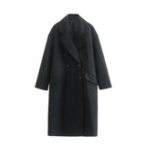 New Loose Double Buckle Dress Fashion Coat