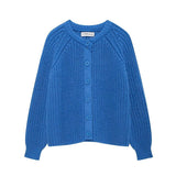 Women's Y2K2025 Autumn New Solid-Colored Cardigan Long-Sleeved Knitted Sweater Coat Women
