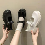 Women's 2025 New Mary Jane Women's Shoes Thick Heel Thick-Soled JK Uniform Single-Shoe High-Heeled Women's Retro English