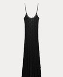 Sexy Lace Cascading Fine Shoulder Sling Long Dress