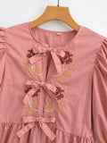 Women's New Embroidered Short-Sleeved Shirt