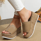 One-Size-Color Thick-Low Slippers Women 2025 New Casual Fashion Toe-Slope And