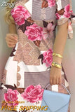 Women Off Shoulder Summer Mini Dress Sexy Short Sleeve Bow Tie Print A Line Party Short Dresses Vestidos