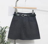 Shooting Kin Color High-Rise Thin Bag Hip Skirt 2025 New Hundred With Belt A Short Skirt