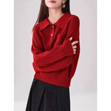 With A Soft Glutinous Nail Beads Color Short Cardigan Knitted Sweater Women's Spring And Autumn New Loose Chic