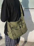Large Canvas Satchel Bag- Outfit