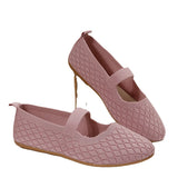 Large-Size Fly Weaving Breathable Low-Topped Single Shoes Women Shallow Flat Bottom Lazy Breathable Work