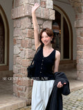 Xixi 2025 Autumn White Label New V-Neck Wool Bottom Knitted Shirt Vest Women