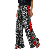 Spring And Autumn Women's Net Red With The Same Leopard Print Splicing Temperament Loose-Legged
