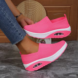 Rocking New Women's Shoes Thick-Soled Air Cushion Lazy Casual Sports Comfortable Shoes Breathable Soft-Soled Women's