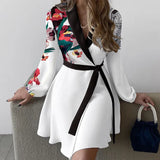 Women's Clothing 2025 New Temperament Commuting Collar Tie With One-Color Long-Sleeved