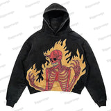 Zingj Unisex Hoodie Tops Street Hip Hop Letter Print Pullover Jacket 11282003 1215-0-Outfit