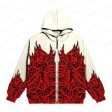 Zingj Millennium Wind Round Collar Skeleton Hoodie Couples Style 2023 Autumn And Winter New Long-Sleeved Skull