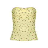 Cloth Forget French Pastoral Small Broken Flower Folded Bra Type Shoulder Boobs Boobs Design Style Wrapped Bra